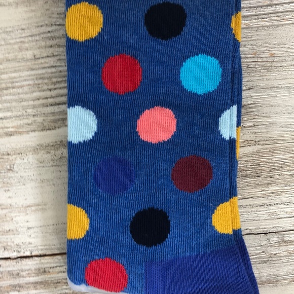 Happy Socks Blue Multicolor Polkadot Unisex Socks - Picture 2 of 5